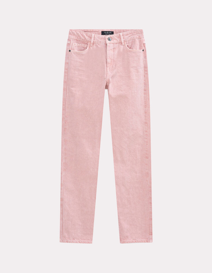 LE CARLA - Jean droit rose 7/8e-6 LE CARLA - Jean droit rose 7/8e-6