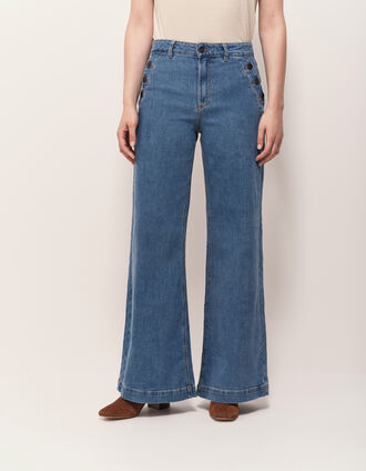 LE HAILEY - Jean flare baby blue waterless