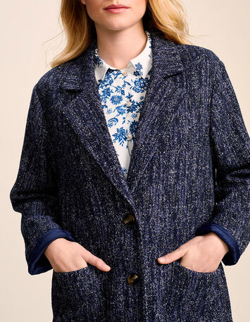 DYPTIQUE - Veste bleu gentiane lainage fantaisie-2