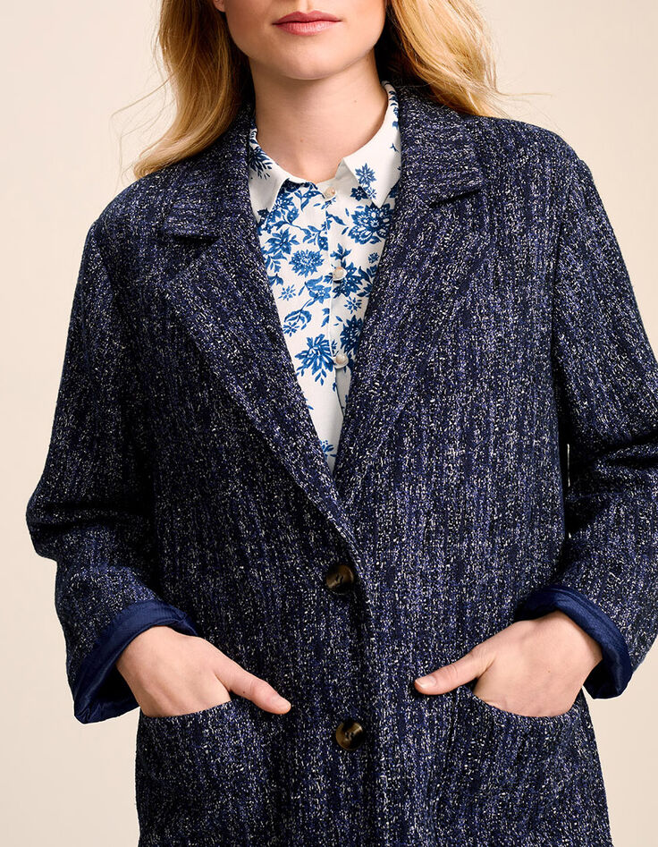 DYPTIQUE - Veste bleu gentiane lainage fantaisie-2