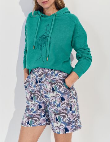 MANORI - Sweat vert coton bio visuel danseuse paillet&eacute; -2