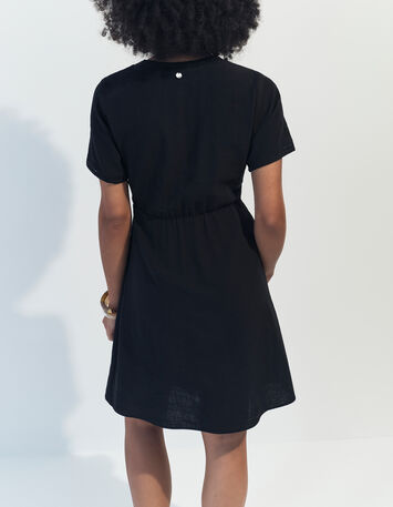 ROFFE - Robe noire d&eacute;tails dentelle -3