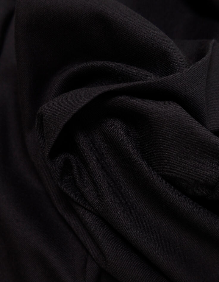 PIXI - Pantalon droit noir plis marqués-8