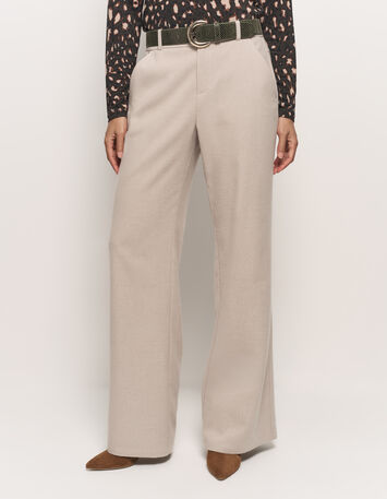 POETE - Pantalon de costume beige large-3