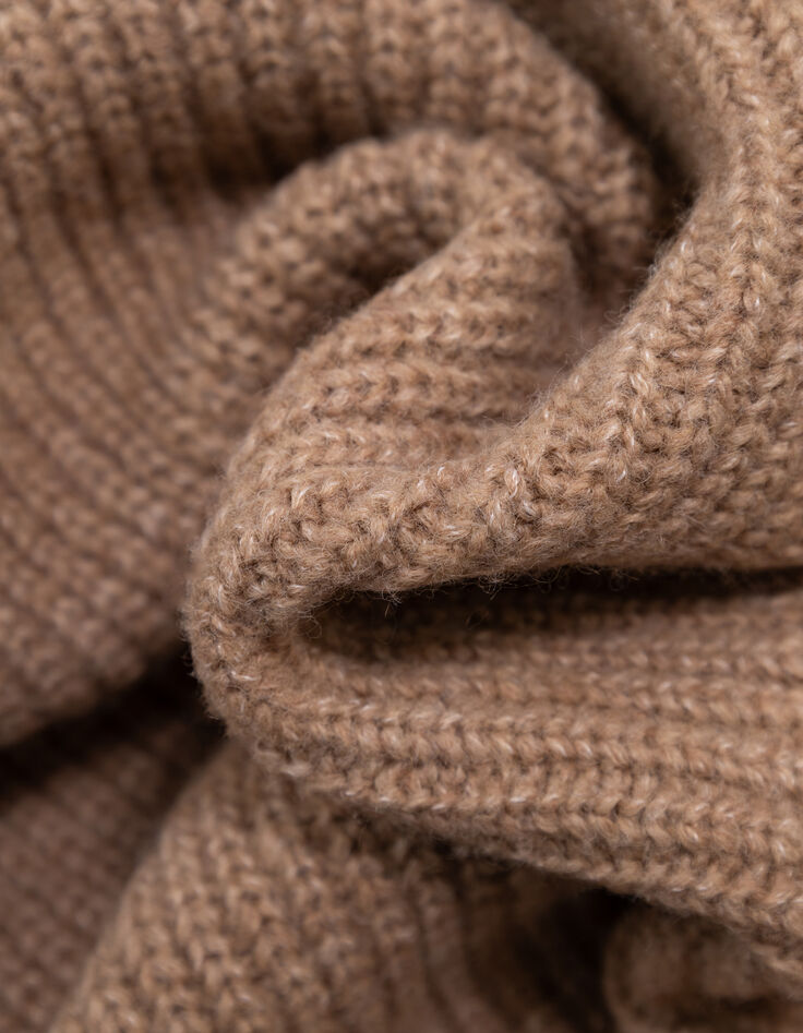 ANGIE - Col camionneur beige tricot-5 ANGIE - Col camionneur beige tricot-5