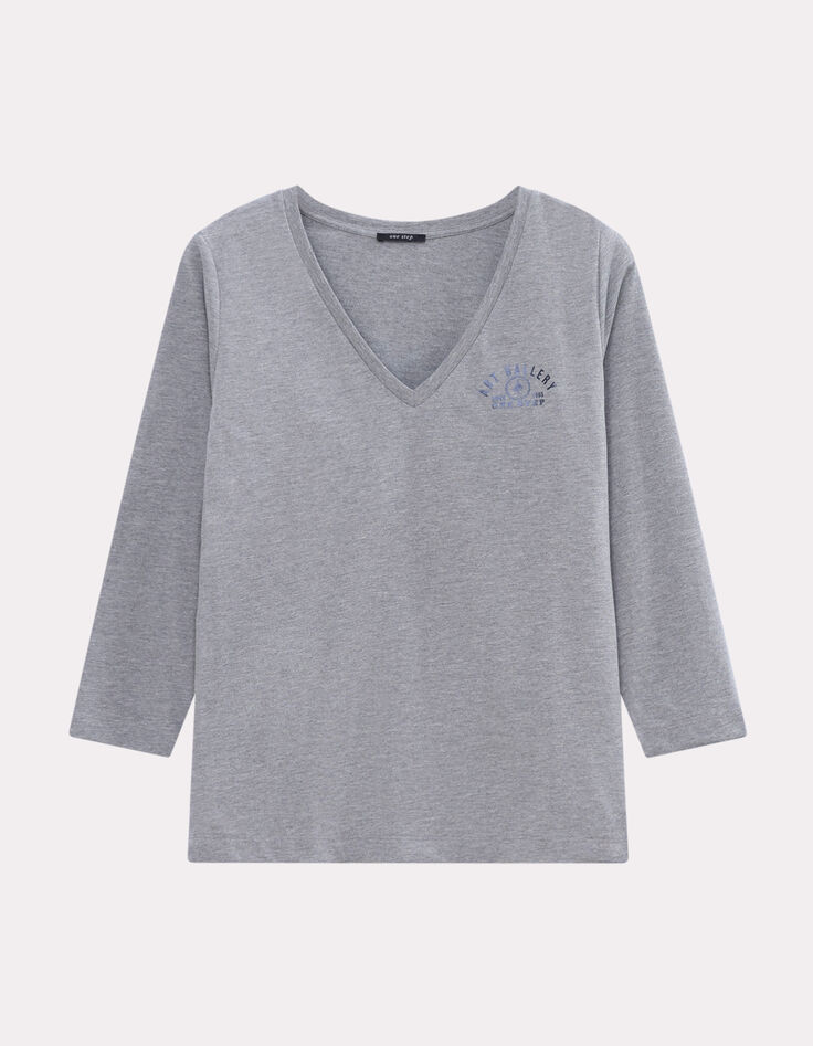 MARA - T-shirt gris danseuse bleue revisitée dos-4 MARA - T-shirt gris danseuse bleue revisitée dos-4