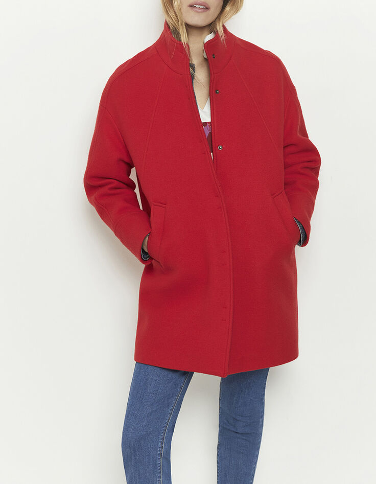 DALHIA - Manteau rouge en laine majoritaire-2