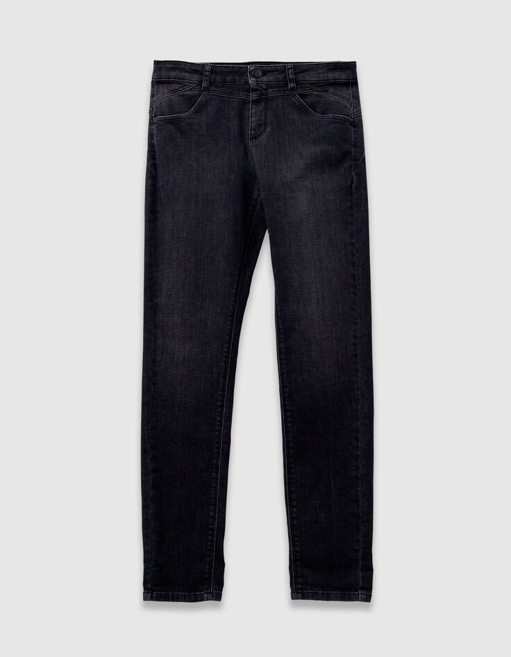 LE INDI - Jean slim gris chiné 7/8ème effet push up-6 LE INDI - Jean slim gris chiné 7/8ème effet push up-6