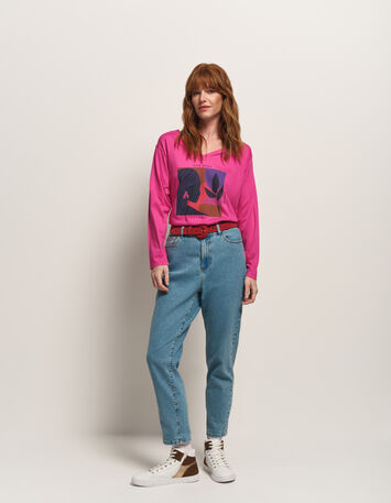 MINTY - T-shirt rose visuel danseuse revisitée-5