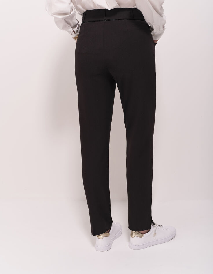 POPPY - Pantalon droit noir façon laine froide-4 POPPY - Pantalon droit noir façon laine froide-4