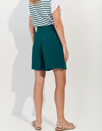 PAULISTA - Short vert lin certifié surteint -3