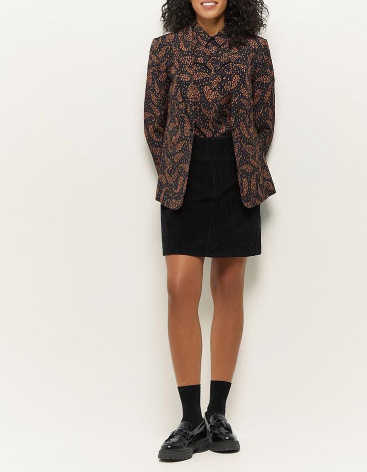 VESELY - Veste de costume noire à imprimé cachemire-1 VESELY - Veste de costume noire à imprimé cachemire-1
