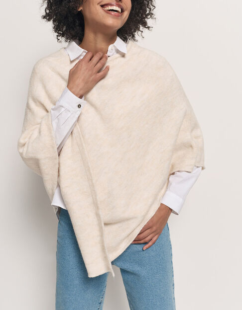 ALAMO - Poncho ivoire en tricot - One Step