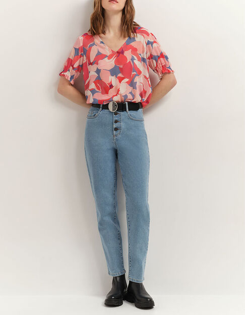 CABALA - Top hibiscus à imprimé maxi camélia - One Step
