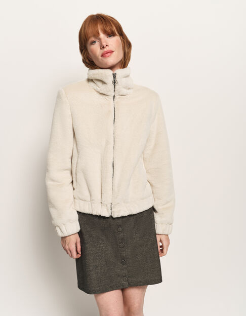 DONNY - Blouson court beige tout doux - One Step