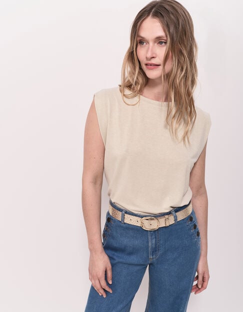 MERYL - Top light gold maille lurex - One Step