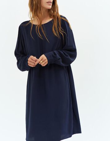 ROKHA - Robe marine droite-5