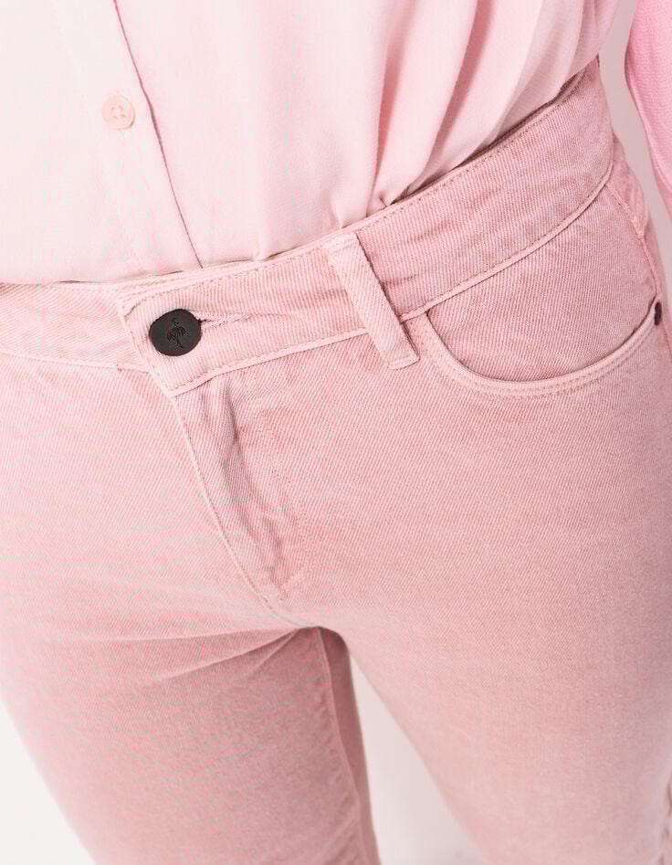 LE CARLA - Jean droit rose 7/8e-4 LE CARLA - Jean droit rose 7/8e-4