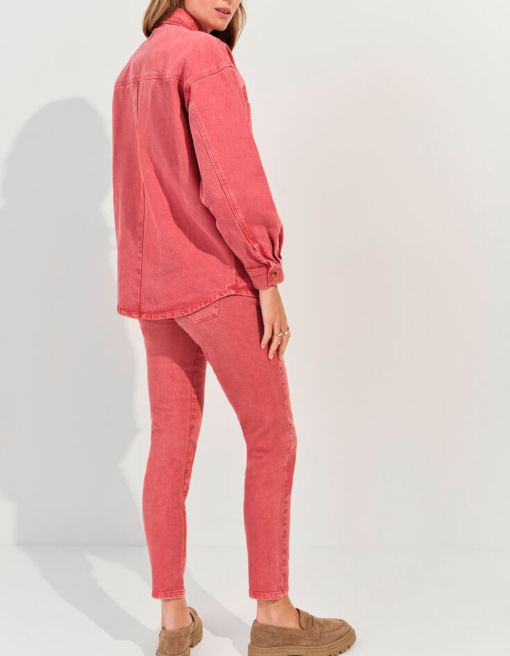 LE MONICA - Jean slim rouge waterless  7/8e -3