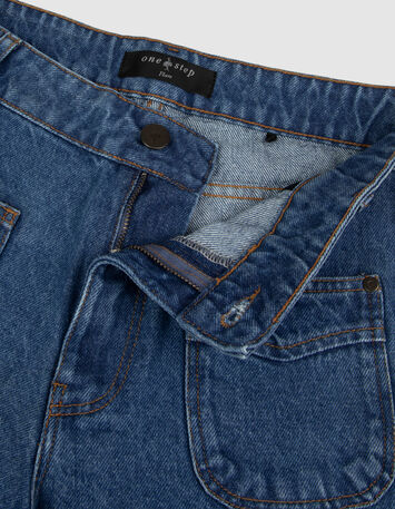 LE HAILEY - Jean flare bleu poches plaqu&eacute;es-2